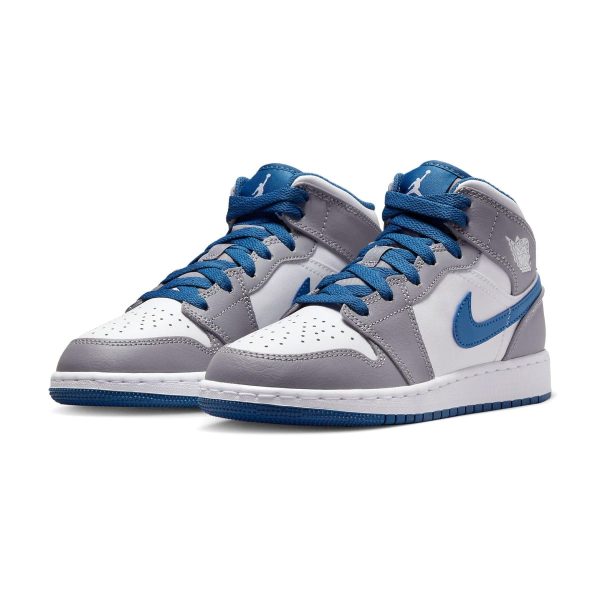 Jordan 1, Air Jordan 1 Mid GS 'Cement True Blue'