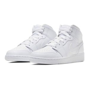 Jordan 1, Air Jordan 1 Mid GS 'Triple White'