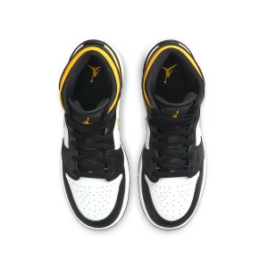 Jordan 1, Air Jordan 1 Mid GS 'White Pollen Black'