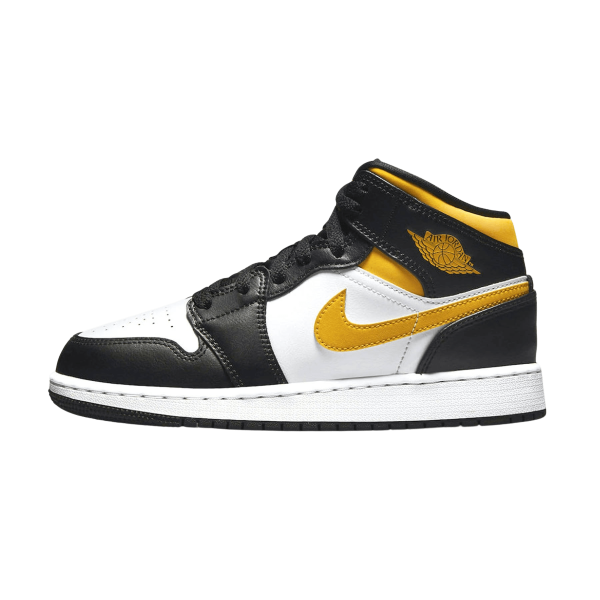 Jordan 1, Air Jordan 1 Mid GS 'White Pollen Black'