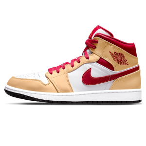 Jordan 1, Air Jordan 1 Mid 'Light Curry Cardinal Red'