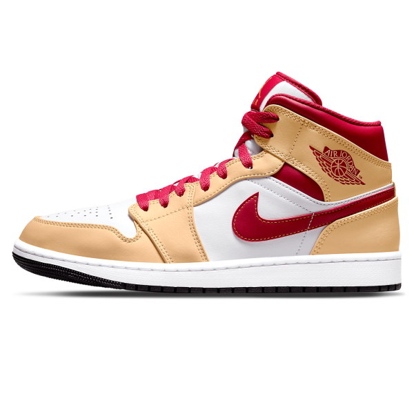 Jordan 1, Air Jordan 1 Mid 'Light Curry Cardinal Red'