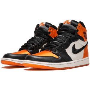 Jordan 1, Air Jordan 1 WMNS Satin 'Shattered Backboard' Orange Black