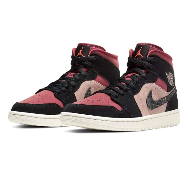 Jordan 1, Air Jordan 1 Wmns Mid 'Burgundy Dusty Pink'