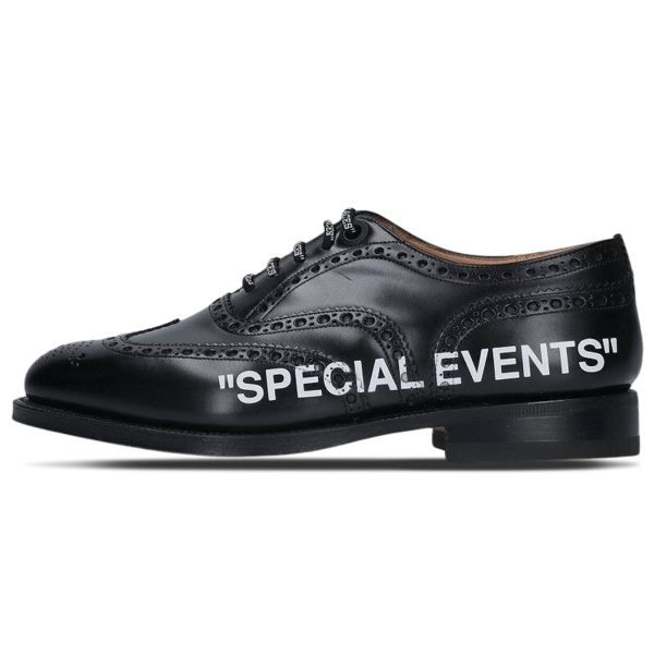 Off White Shoes & Trainers, Church's x Off-White Burwood Flat Brogues "Special Events"