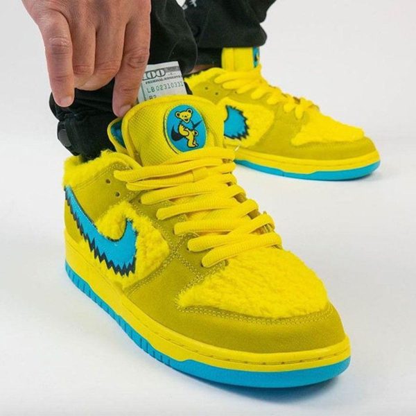 Nike SB Skate Shoes, Grateful Dead x Nike Dunk Low SB 'Yellow Bear'