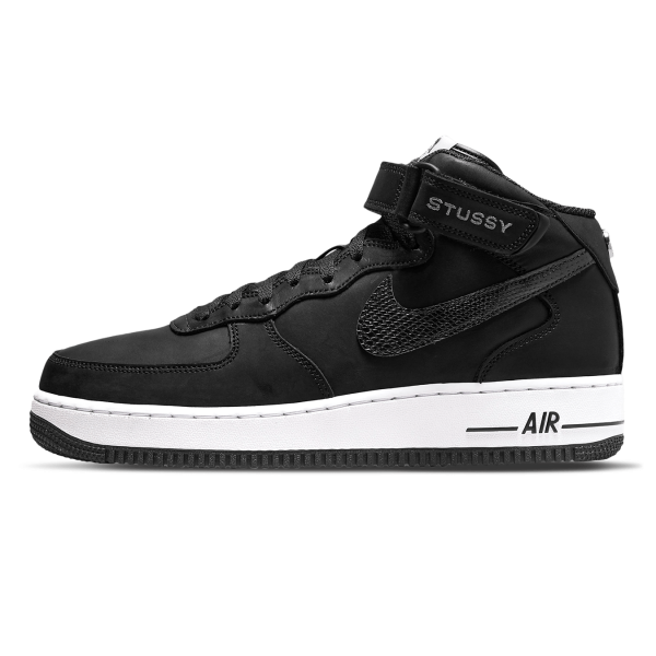 Nike Air Force 1, Nike Air Force 1 Mid Stussy 'Black White'