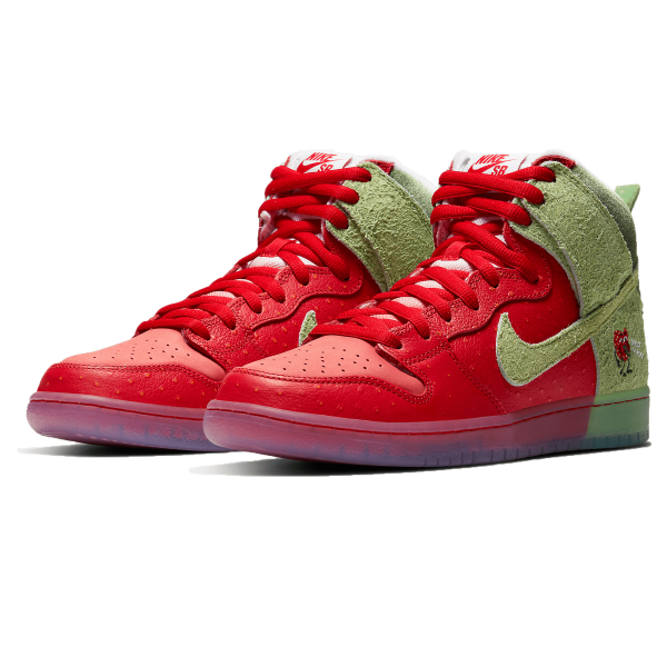 Nike Dunk Trainers, Nike SB Skate Shoes, Nike Dunk High SB 'Strawberry Cough'