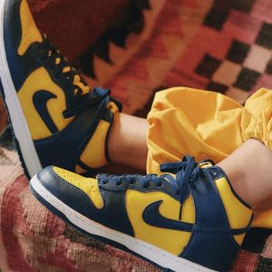 Nike Dunk Trainers, Nike Dunk High SP 'Michigan' 2020