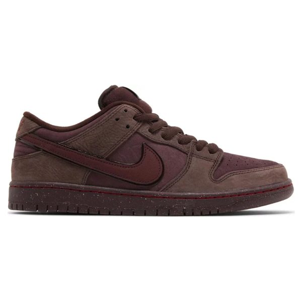 Nike Dunk Trainers, Nike SB Skate Shoes, Nike Dunk Low Premium SB 'City Of Love Collection - Burgundy Crush'