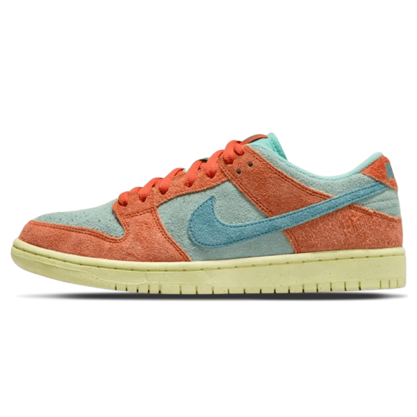 Nike Dunk Trainers, Nike SB Skate Shoes, Nike Dunk Low SB 'Orange Emerald Rise'