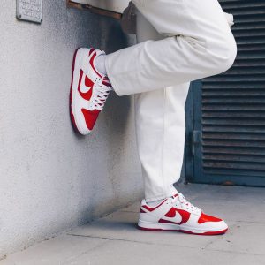 Nike Dunk Trainers, Nike Dunk Low 'White University Red'