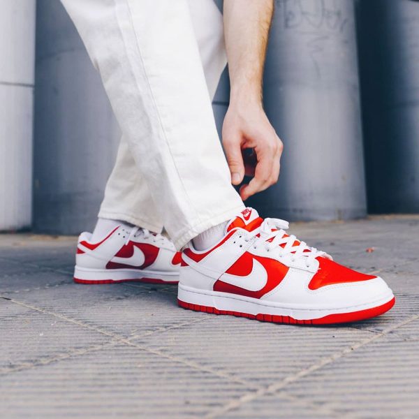 Nike Dunk Trainers, Nike Dunk Low 'White University Red'