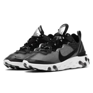 Nike React Element 87 Trainers, Nike React Element 87 Black White