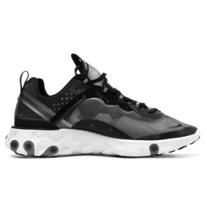 Nike React Element 87 Trainers, Nike React Element 87 Black White