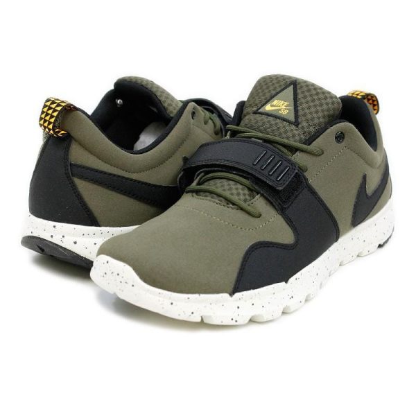 Nike SB Skate Shoes, Nike SB Trainerendor Medium Olive - Black - Orange