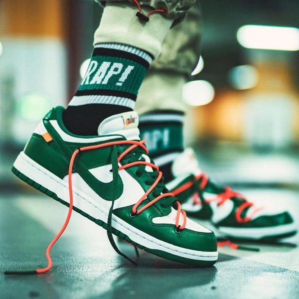 Nike Dunk Trainers, Off White Shoes & Trainers, OFF-WHITE x Nike Dunk Low 'Pine Green'