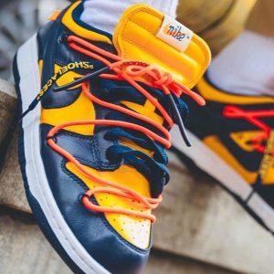 Nike Dunk Trainers, Off White Shoes & Trainers, OFF-WHITE x Nike Dunk Low 'University Gold'