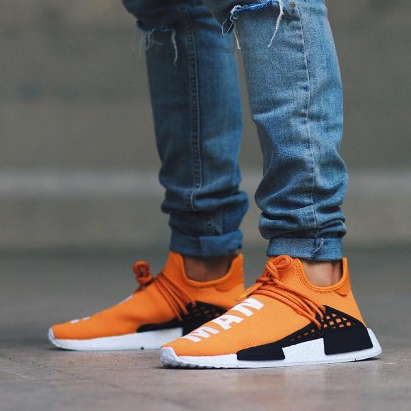 Adidas NMD, Adidas Pharrell Williams Shoes & Trainers, PHARRELL WILLIAMS X ADIDAS NMD HUMAN RACE  TANGERINE