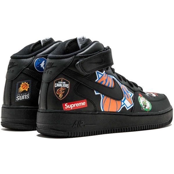 Nike Air Force 1, Supreme x NBA x Air Force 1 Mid 07 'Black'