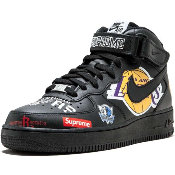 Nike Air Force 1, Supreme x NBA x Air Force 1 Mid 07 'Black'