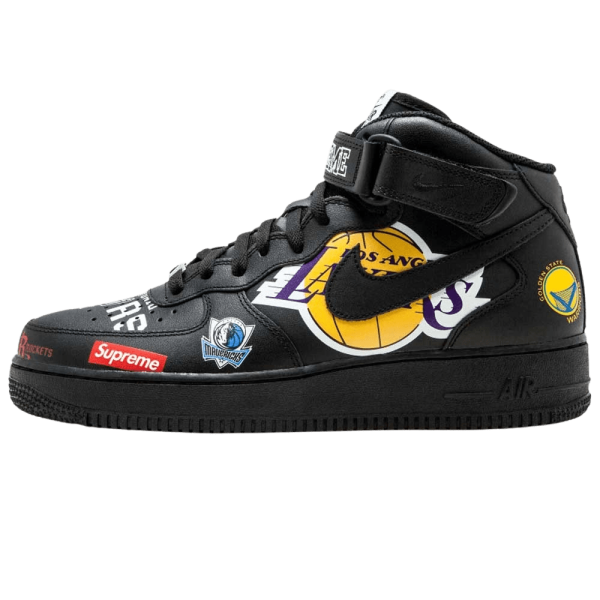 Nike Air Force 1, Supreme x NBA x Air Force 1 Mid 07 'Black'