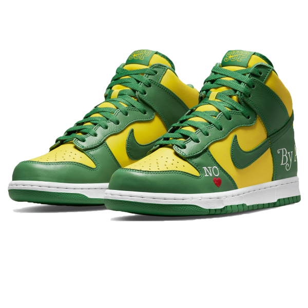 Nike Dunk Trainers, Nike SB Skate Shoes, Supreme x Nike Dunk High SB 'By Any Means - Brazil'