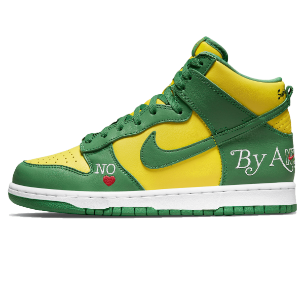 Nike Dunk Trainers, Nike SB Skate Shoes, Supreme x Nike Dunk High SB 'By Any Means - Brazil'