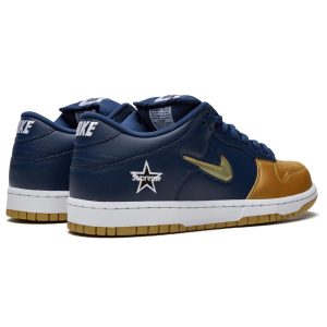 Nike Dunk Trainers, Nike SB Skate Shoes, Supreme x Nike Dunk SB Low QS 'Metallic Gold'