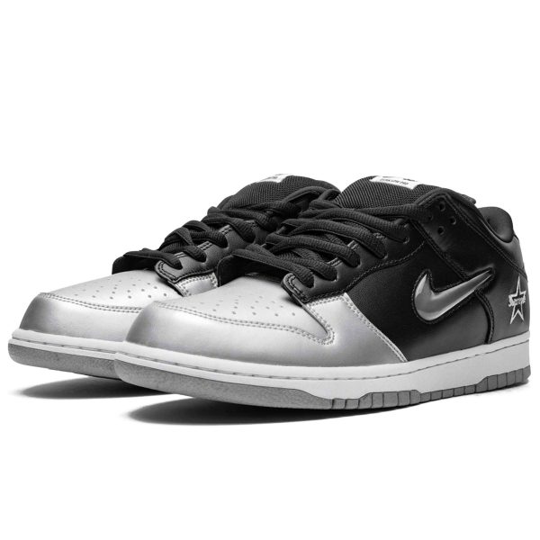 Nike SB Skate Shoes, Supreme x Nike Dunk SB Low QS 'Metallic Silver'