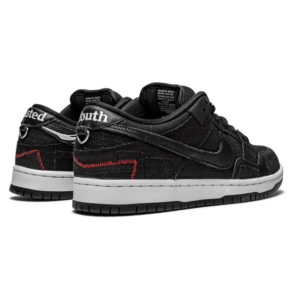 Nike Dunk Trainers, Nike SB Skate Shoes, Wasted Youth x Nike Dunk Low SB 'Black Denim'