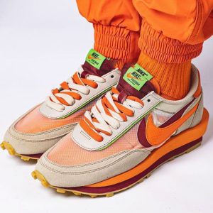 sacai, sacai x Clot x LDWaffle 'Net Orange Blaze'